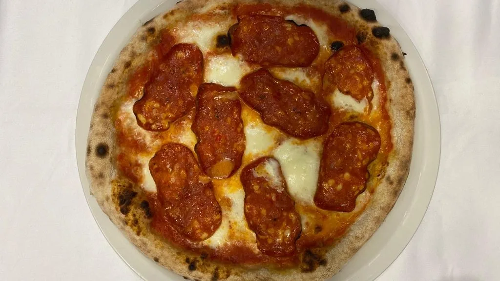 Pizza Piccante and Gorgonzola