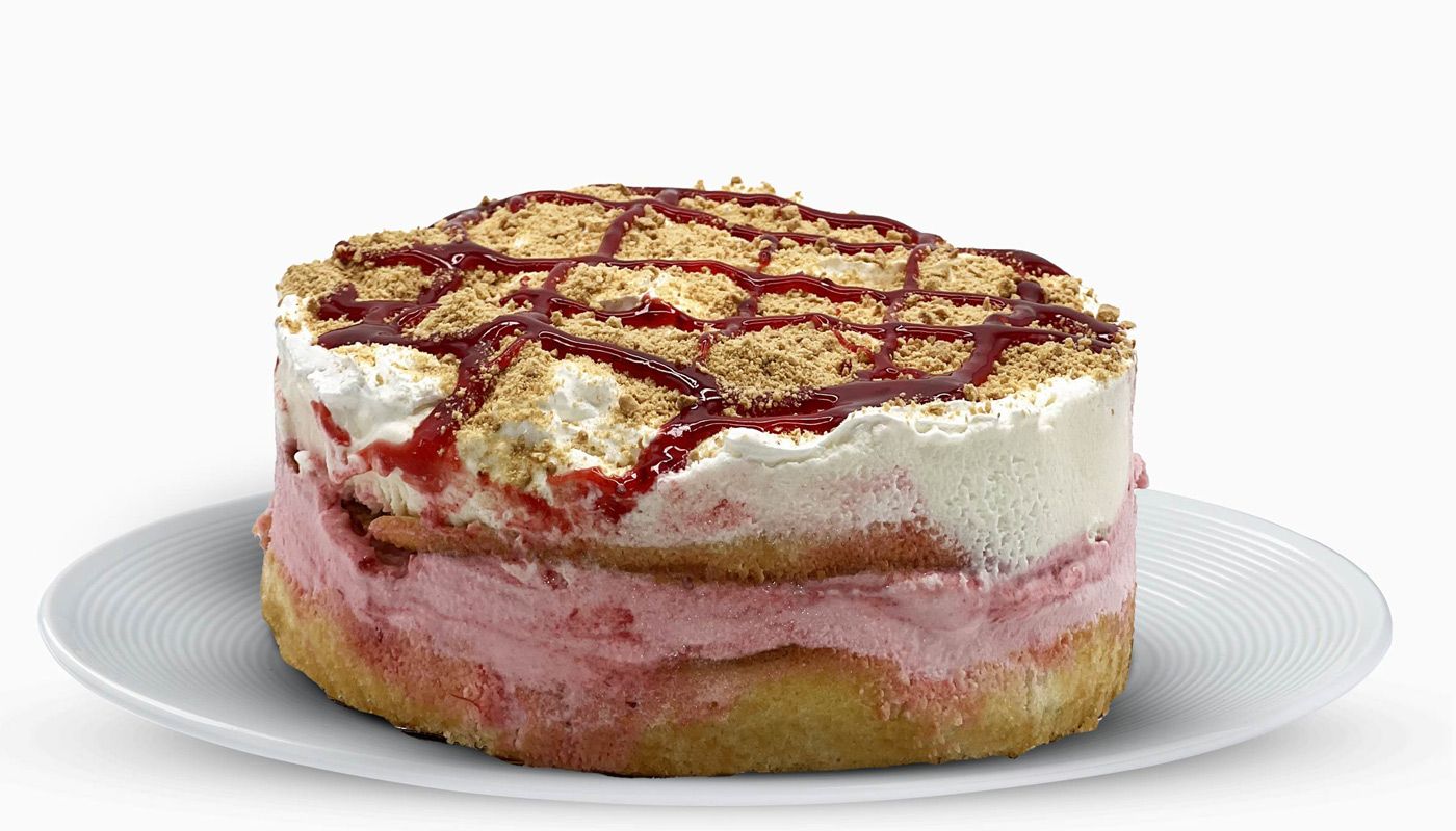Gâteau Crème Glacée à la Double Fraise / Double Strawberry Ice Cream Cake