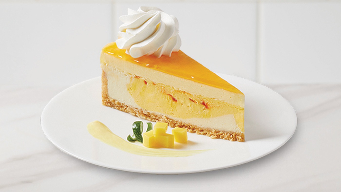 Tranche de Gâteau au Fromage  à la Mangue / Mango Cheesecake Slice