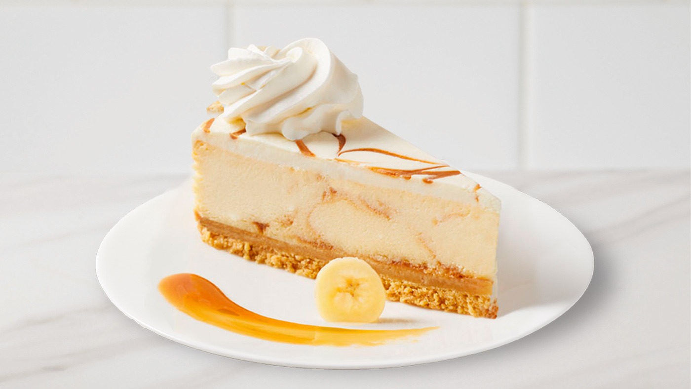 Tranche de Gâteau au Fromage aux Bananes / Bananas Foster Cheesecake Slice