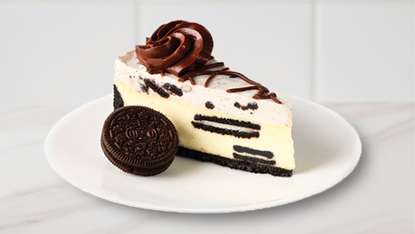 Tranche de Gâteau au Fromage Cremeux aux Oreo / Oreo Cookies and Cream Cheesecake Slice