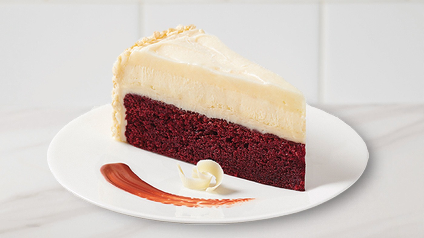Tranche de Gâteau au Fromage Velours Rouge / Red Velvet Cake Cheesecake Slice