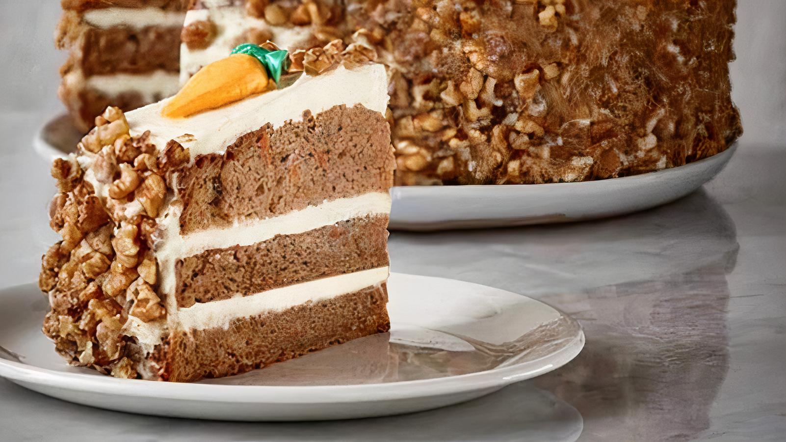 Tranche de gâteau aux carottes / Carrot cake slice