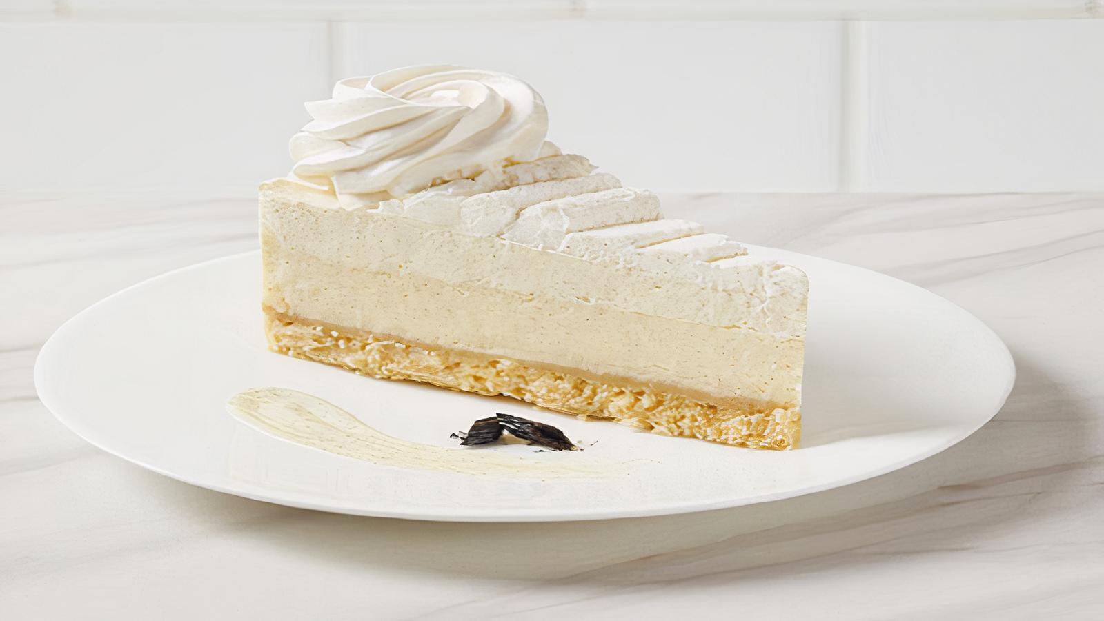 Tranche de gâteaux au fromage Triple Vanille/ Trip vanilla bean Cheesecake slice