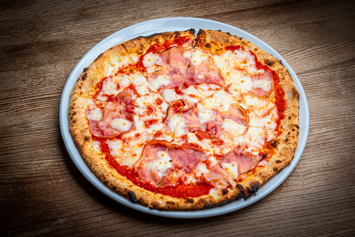 Pizza bambini (Lastepizza) al prosciutto