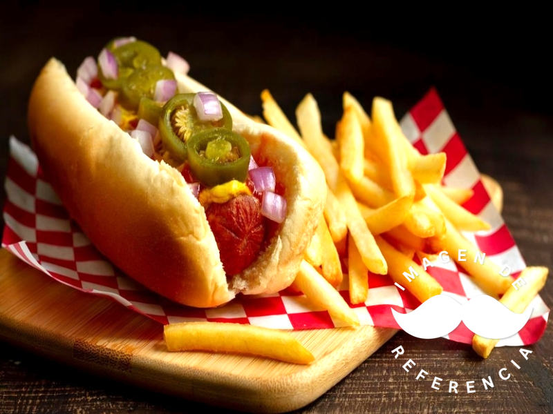 Hot Dog Grande con Papas