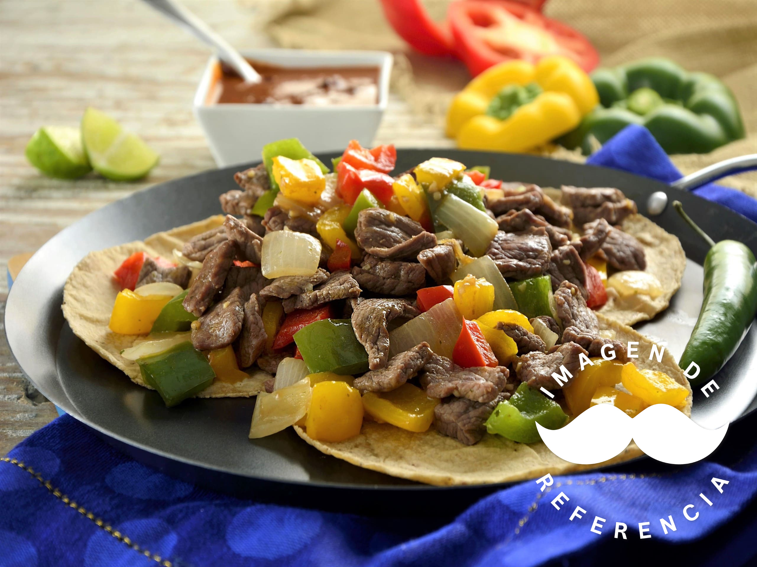 Taco Alambre Mixto con Papas
