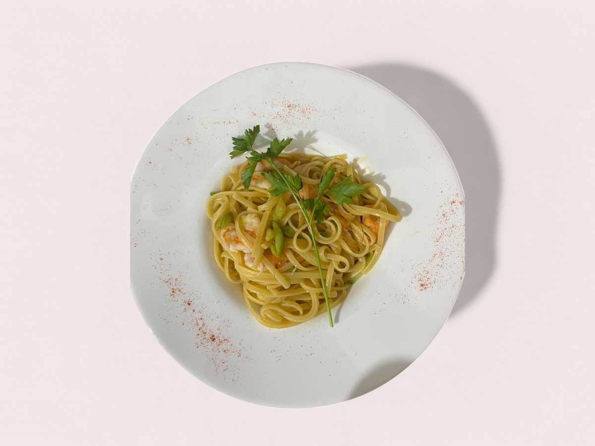 Shrimp Pumpkin Linguine