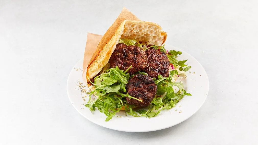 Vegansk kebab med bröd