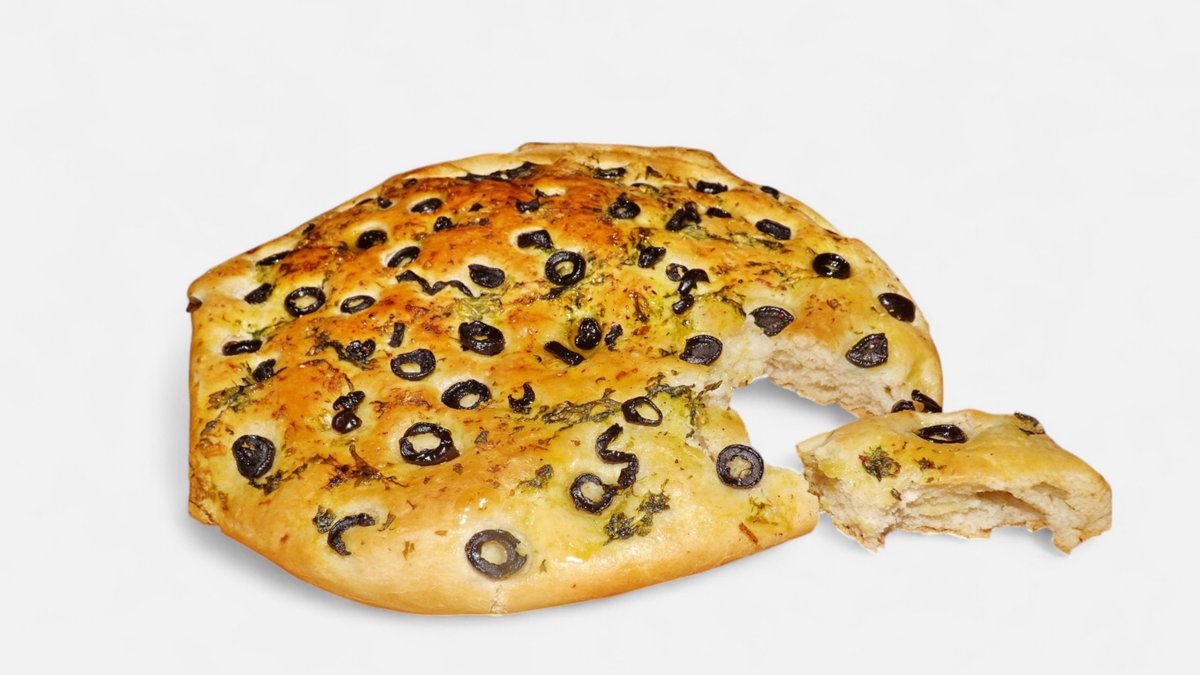 Foccacia cu măsline și mozzarella