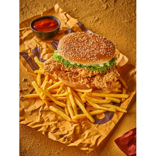Combo Hamburguesa Doble Pollo Crispy