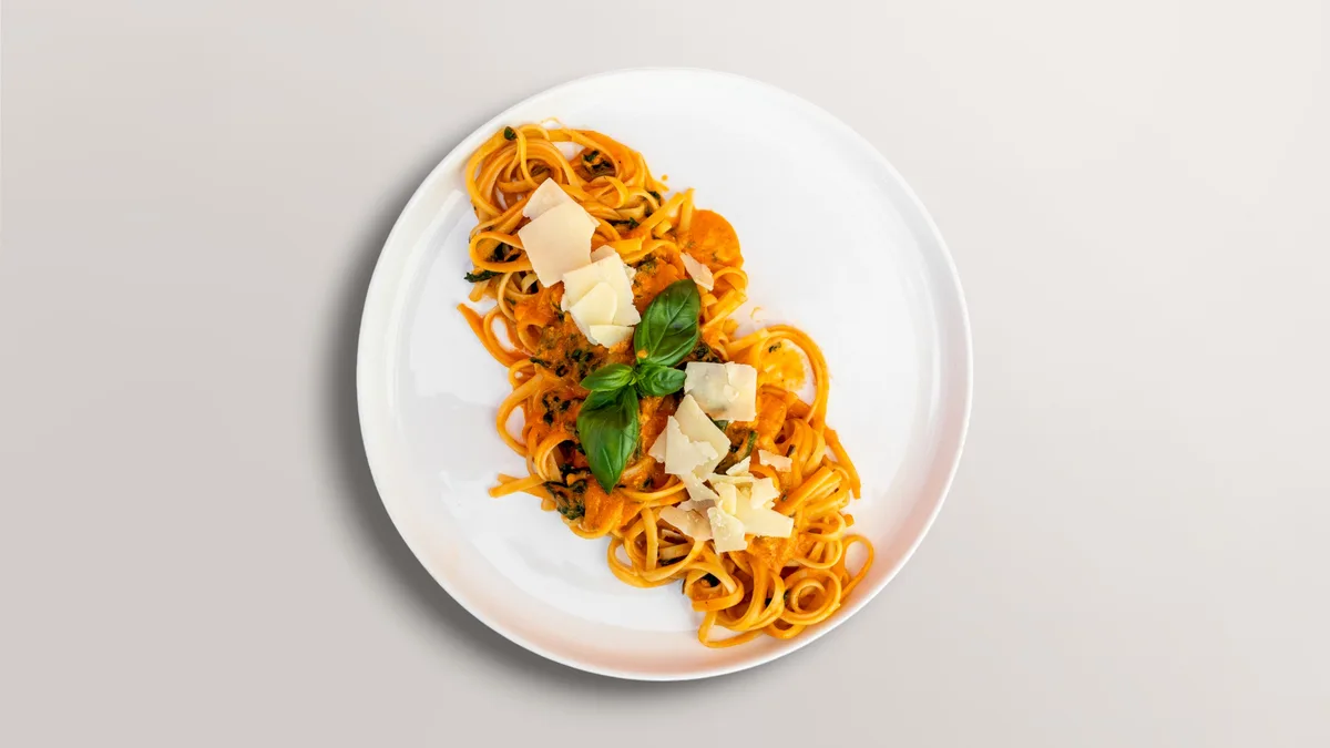 Pasta Lachs Spinat