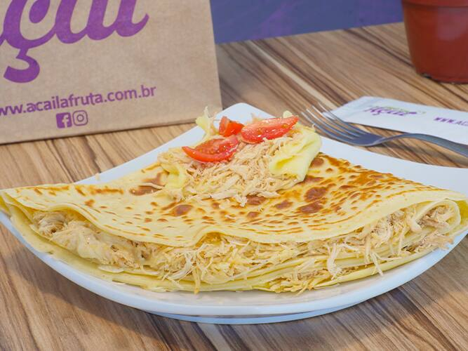 Crepe Frango com Queijo