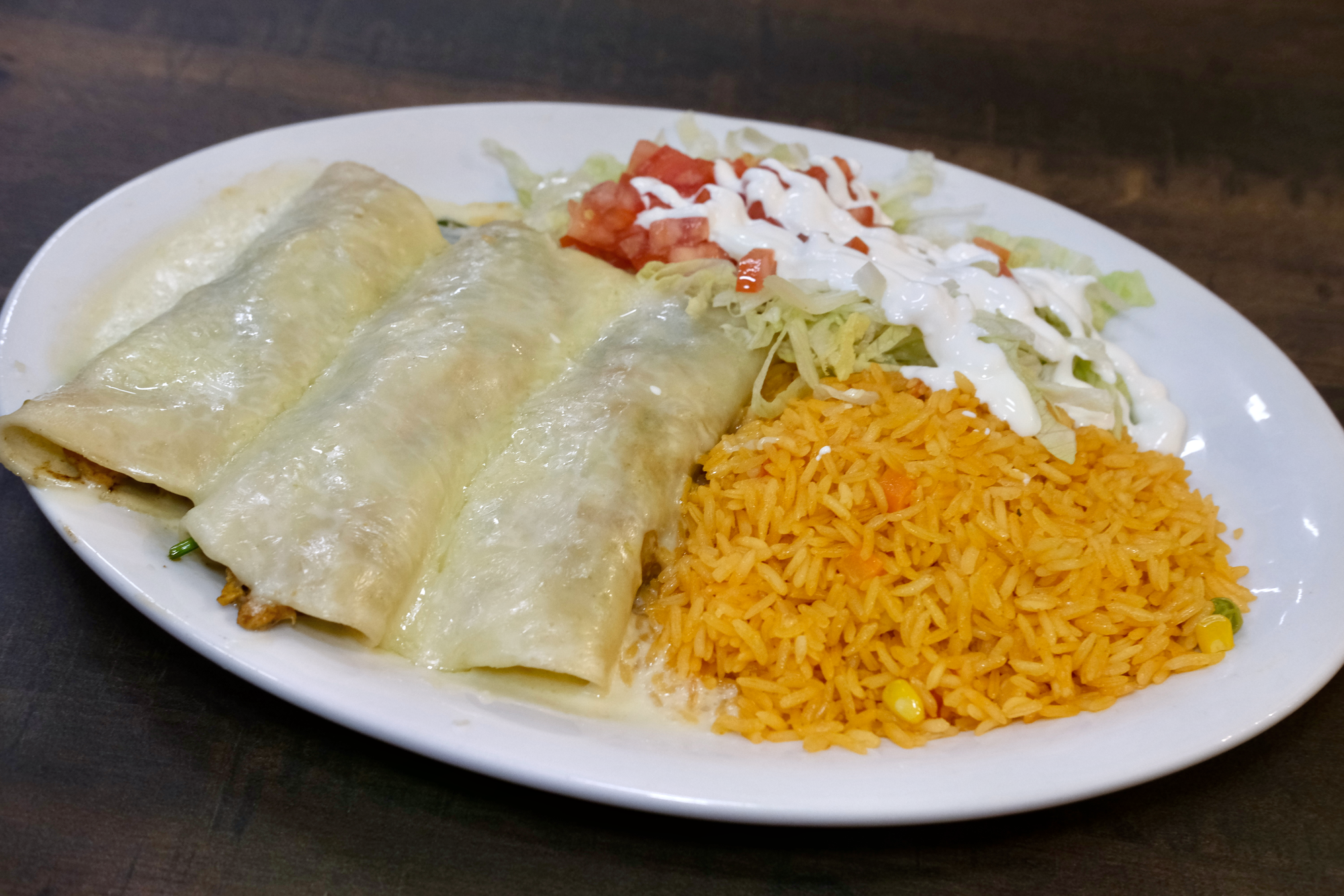 Spinach and Chicken Enchiladas