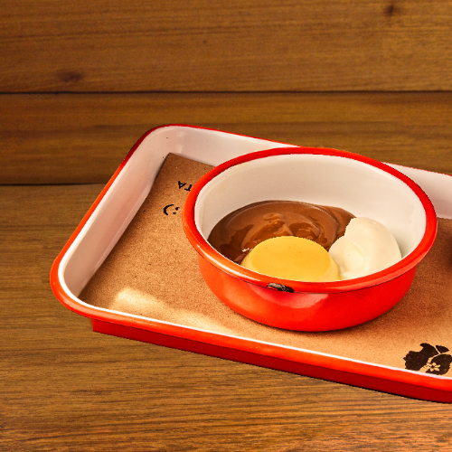 Flan de Doce de Leite com Creme