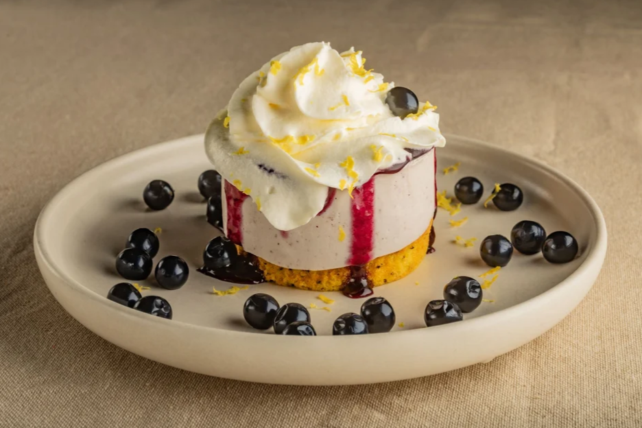 Gâteau mousse aux bleuets /