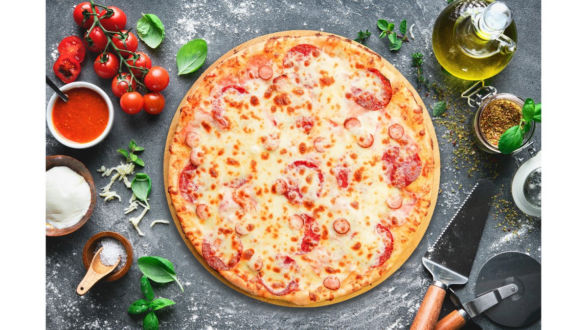 Pizza Quattro Carni Party 60x40 cm