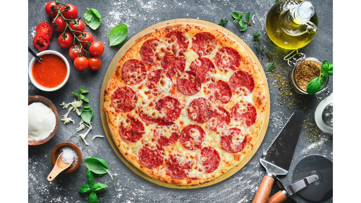 Pizza Salami Picant Party 60x40 cm
