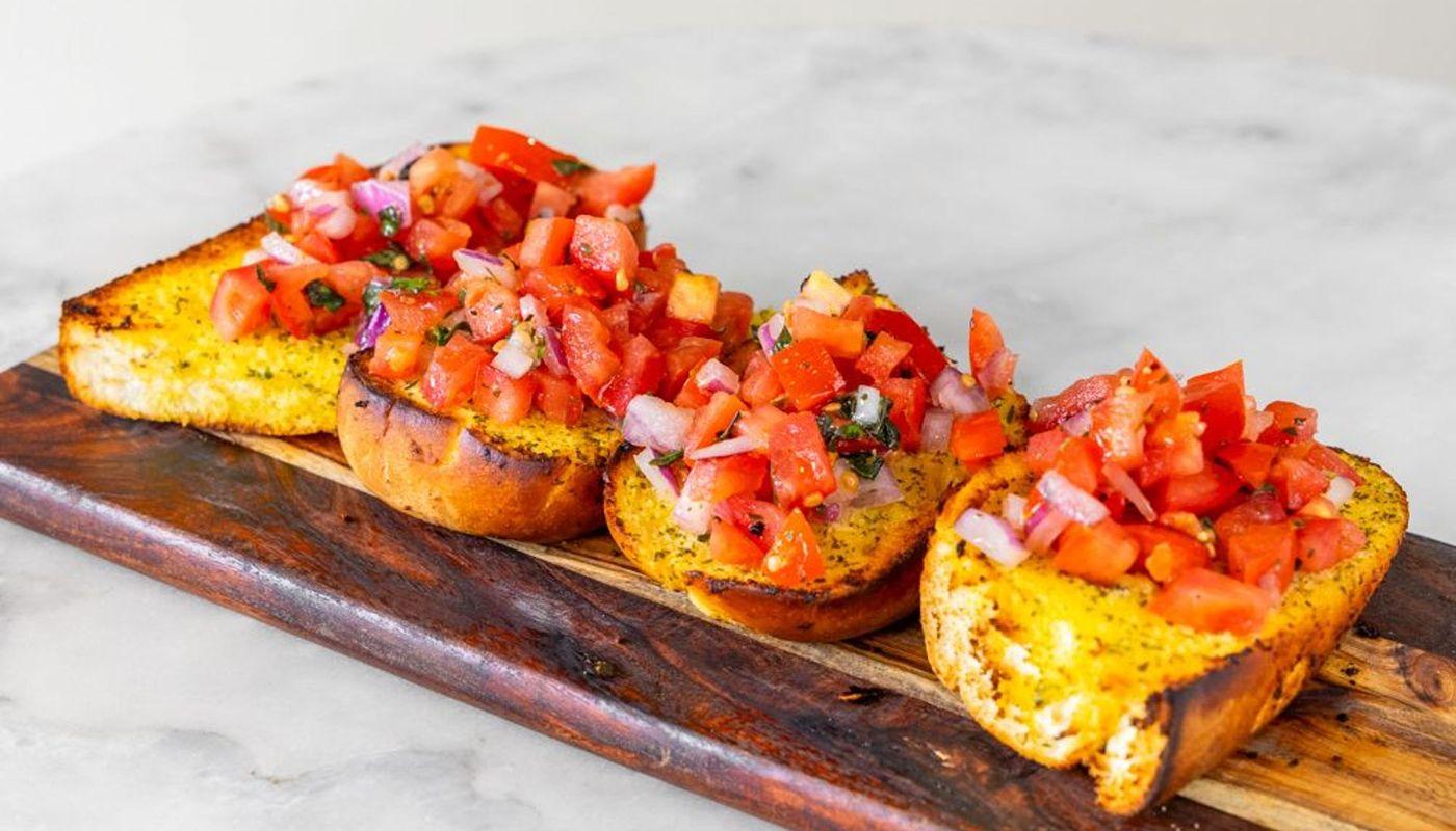 Garlic Bread Bruschetta