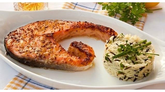 Somon Teriyaki cu Orez zucchini
