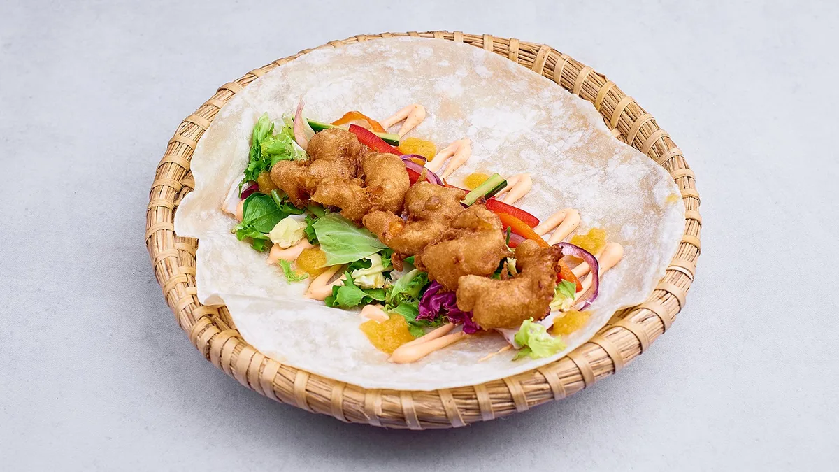 Burrito z krewetkami