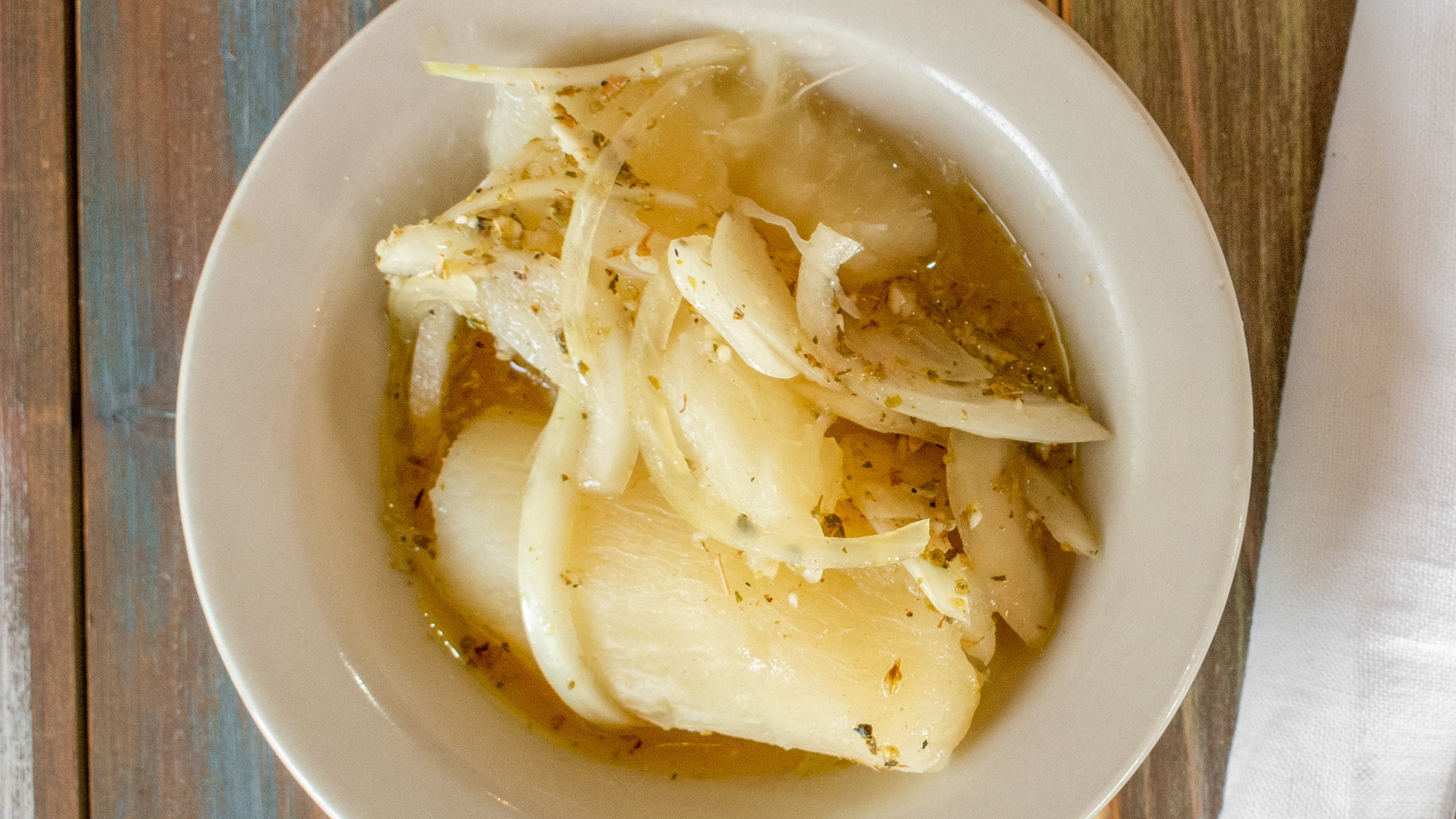 Cassava with Mojo Sauce / Yuca con Mojo
