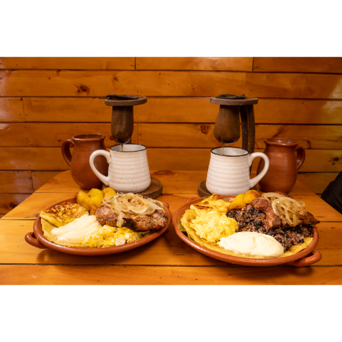 2 Pintortillas con Chuletas y 2 Cafés