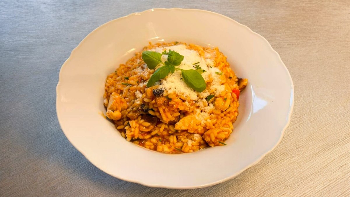 Risotto di pollo al funghi