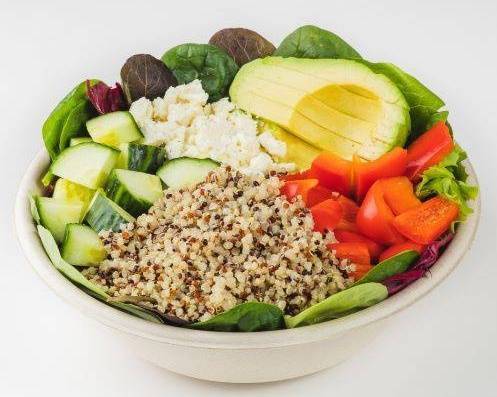 Quinoa Feta Avocado Grain Bowl