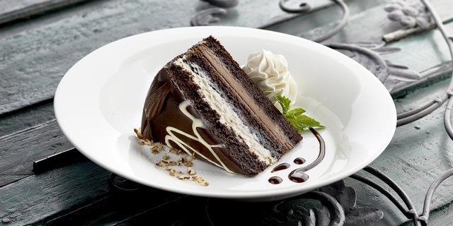 Triple Chocolate Cake Slice