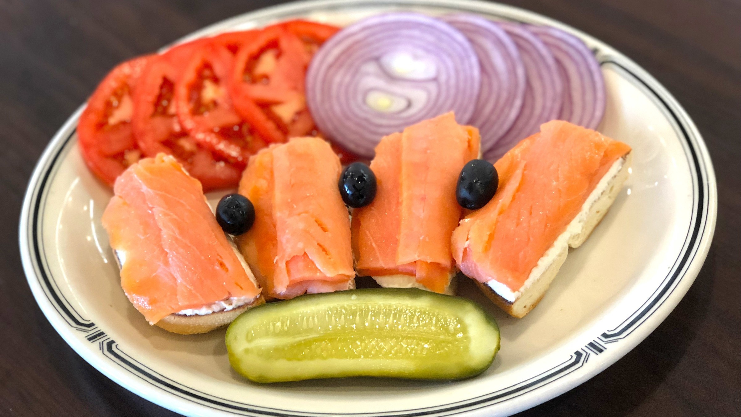 Lox and Cream Cheese Bagel Sandwich