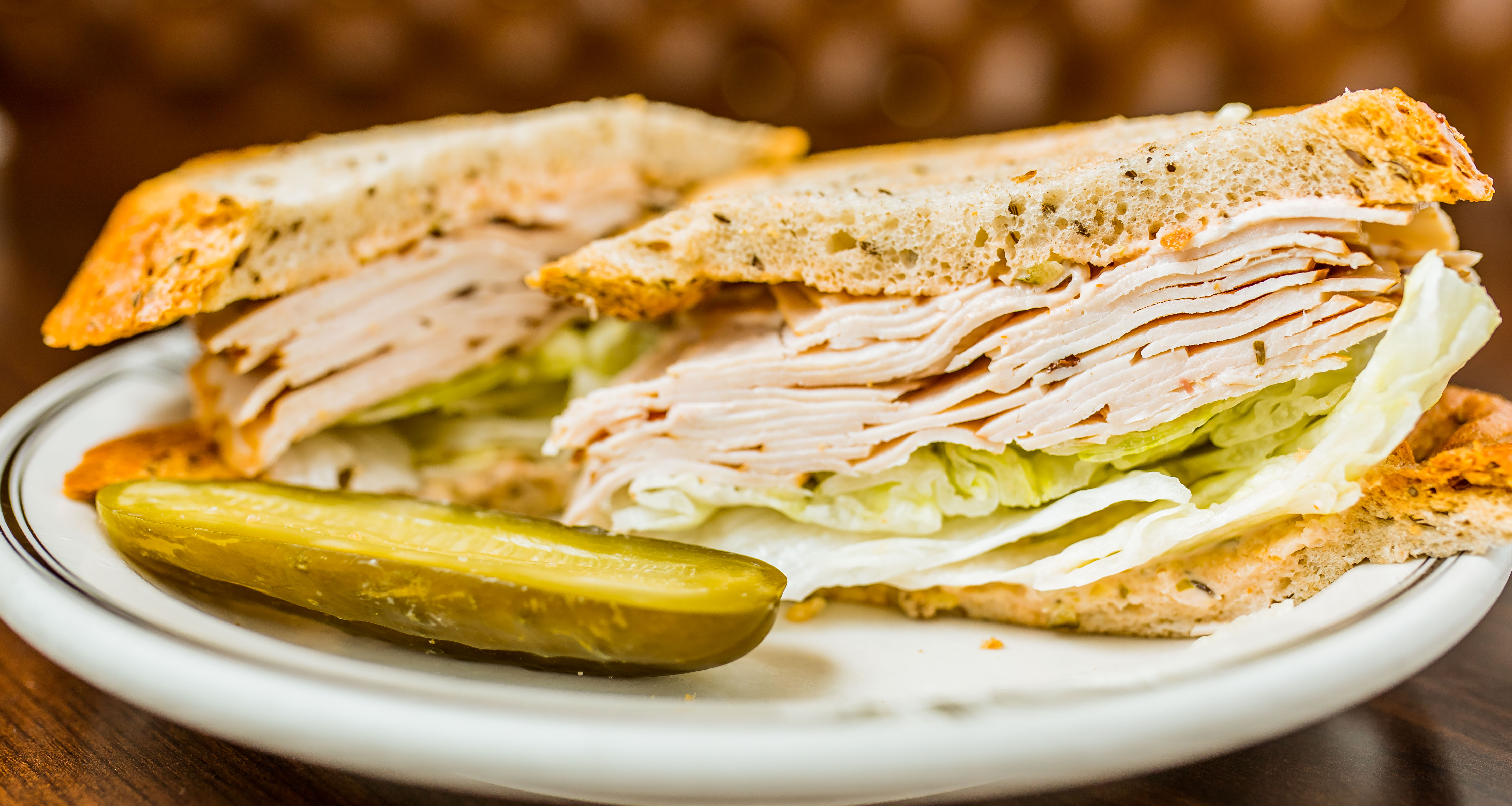 Turkey on Rye Full Sandwich