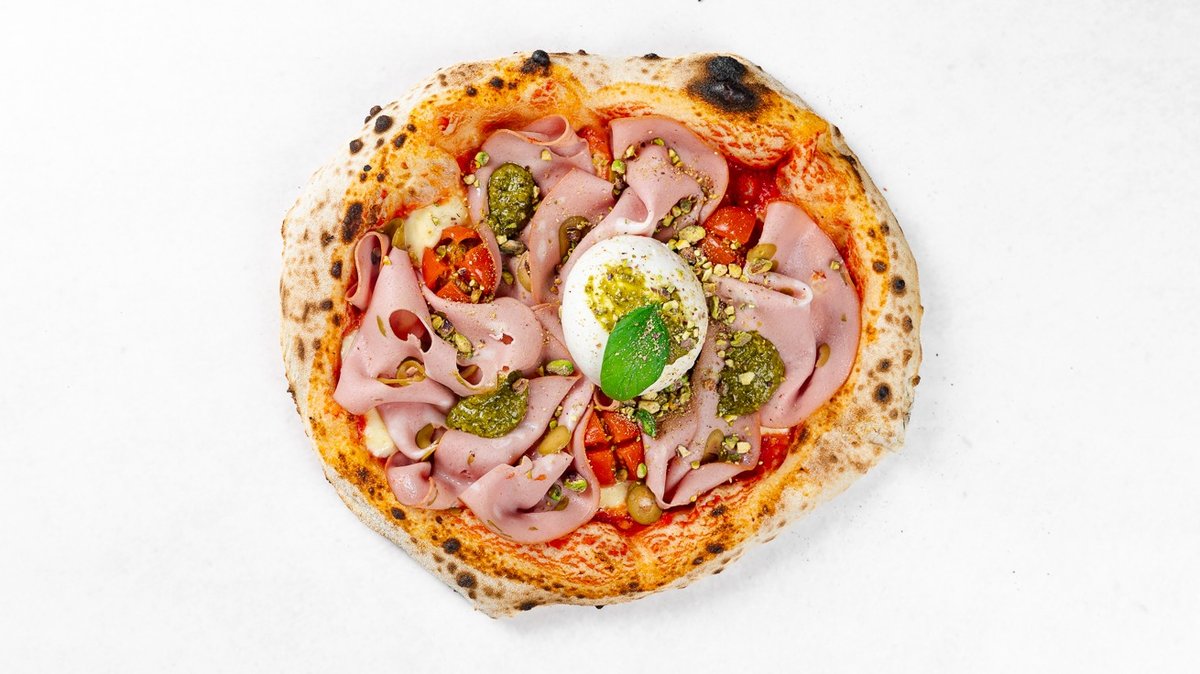Pizza El Pesto Mortadela