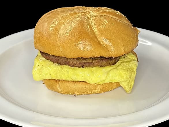 Egg and Meat Breakfast Sandwich