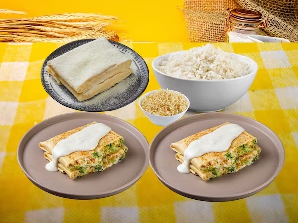 2 QUECA M BROCÓLIS CATUPIRY +1 PORÇÃO ARROZ/BATATA+1 BRIG NINHO