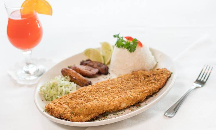 Pescado a la Mariquita - Plantain Crusted Fish