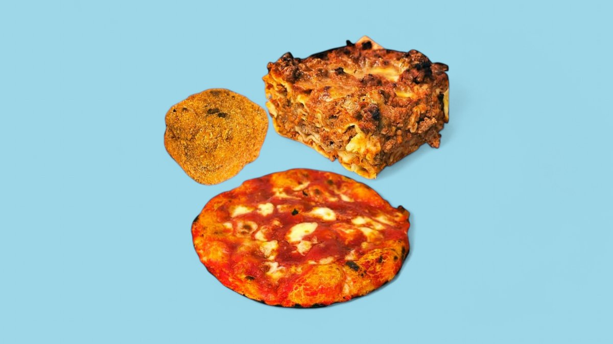 Combo pizza margherita, lasagna classica e lasagna e skuqur