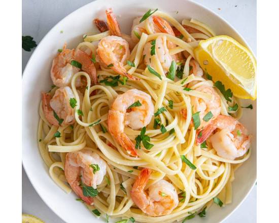 Camarones al ajillo / linguine (Populares)