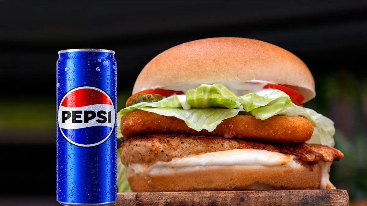 Cheesy Chicken + Pepsi