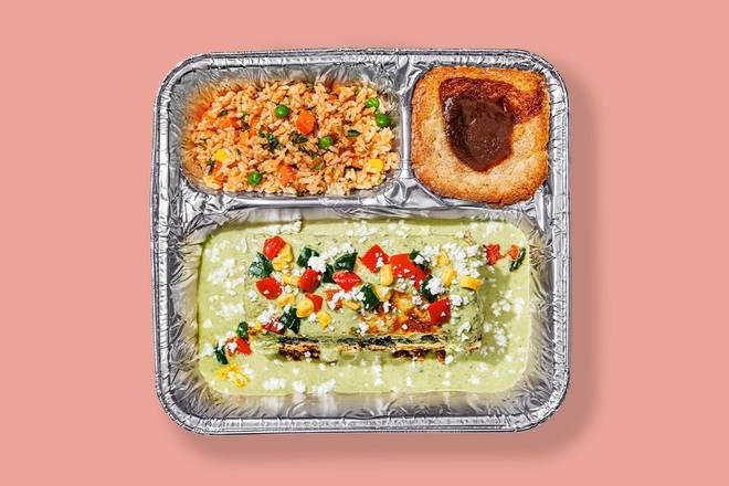 Oven-Ready TV Dinner Spinach Enchilada Casserole