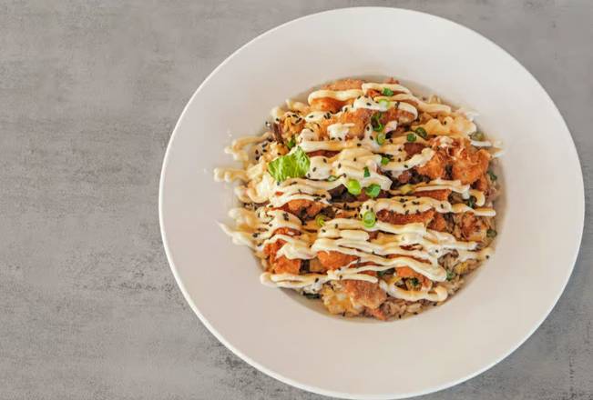 Bang Bang Shrimp and Chicken Fried Rice