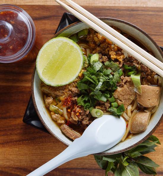 Thai Oxtail and Meat Ball Noodle Soup