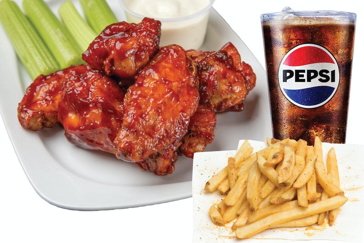 LUNCH DEAL - 6 Jumbo Wings, Small Fries and Drink