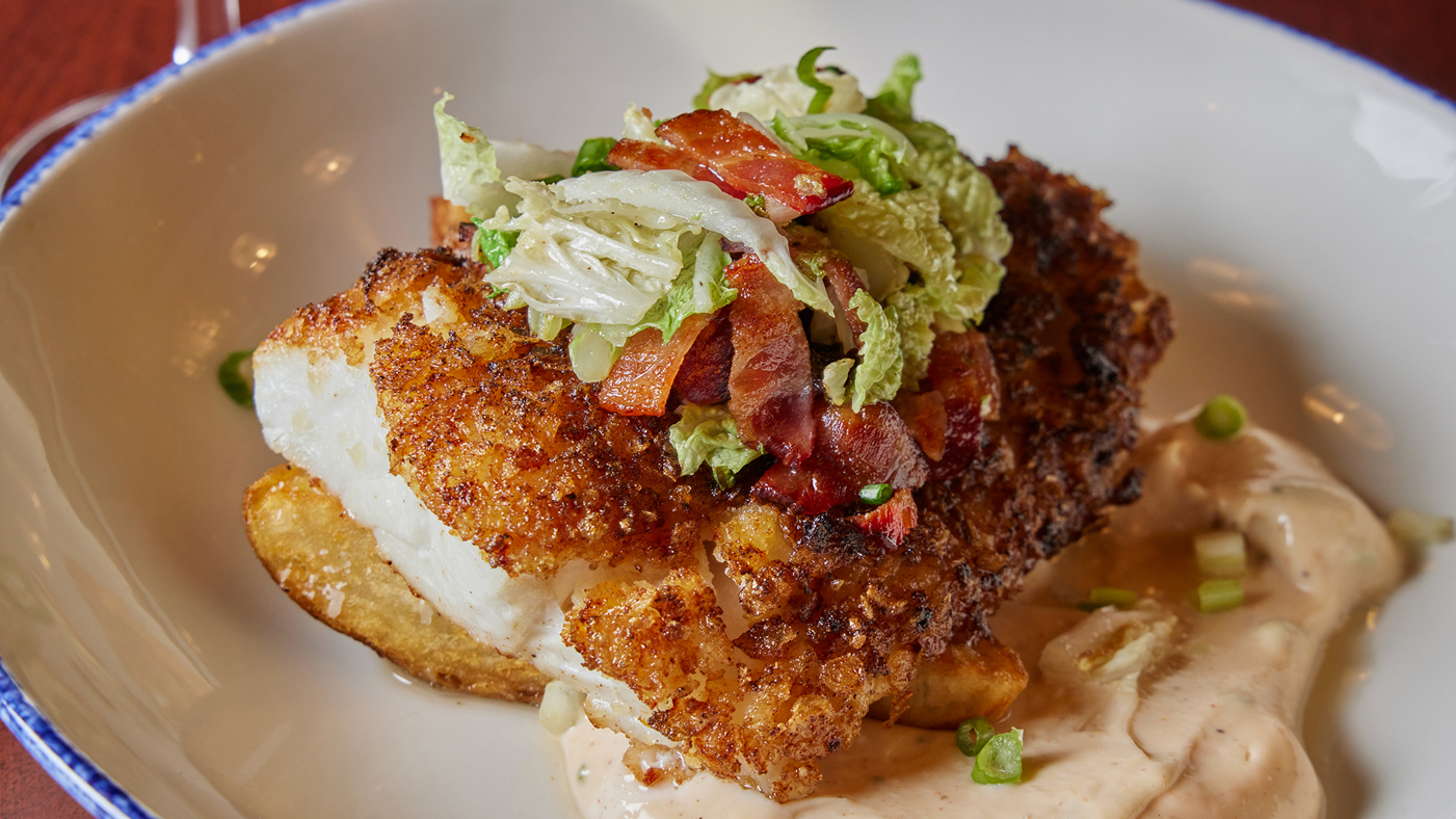Cod , Salt and Vinegar Crusted