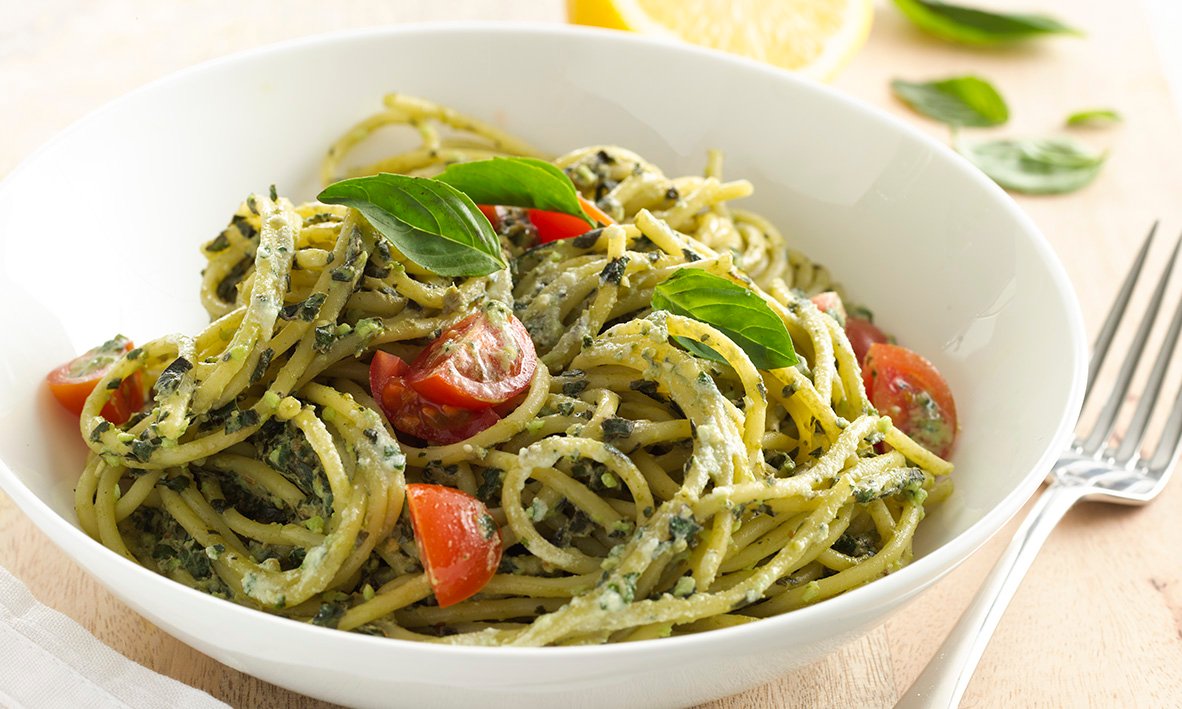 Spaghetti Pesto Cherry