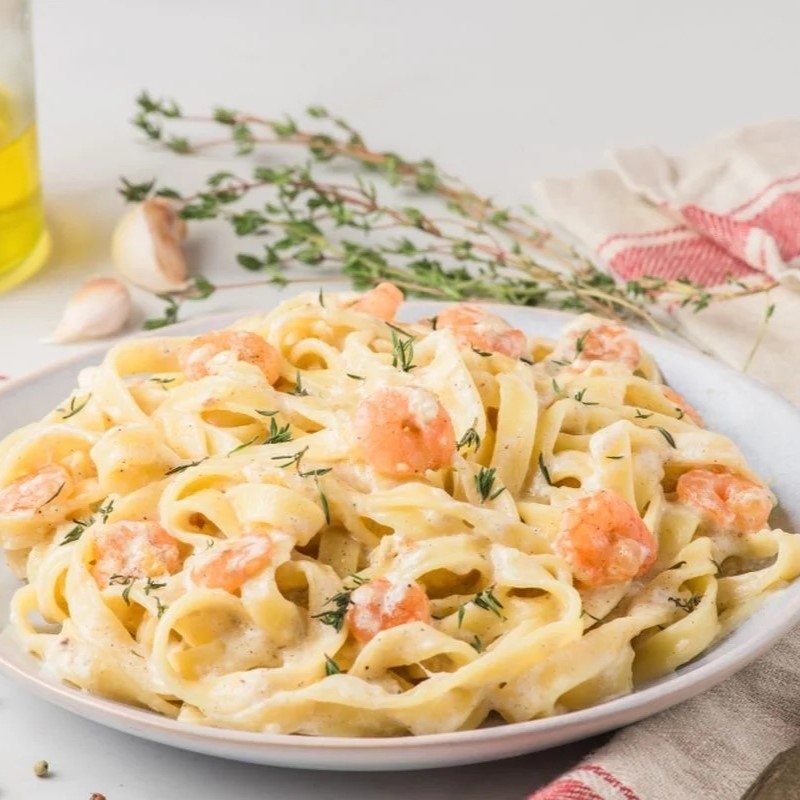 Fettuccine Branco Al Mare (Serve 2 Pessoas)
