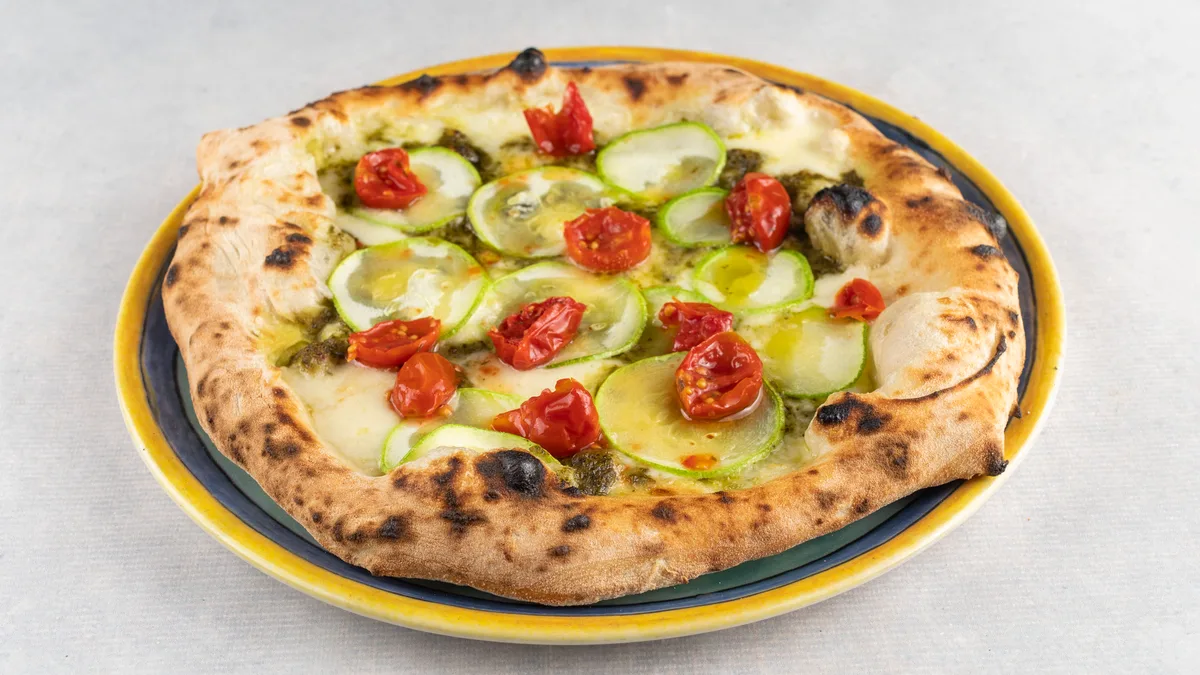 Pizza Pesto e Zuchinni