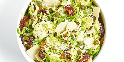 Brussels Sprouts, Dates and Parmesan Salad