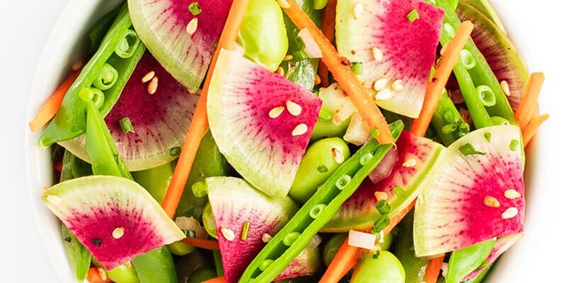 Snap Pea Edamame Salad