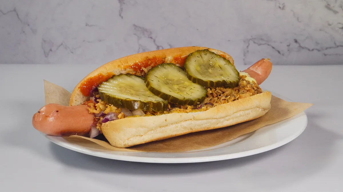 Ristet hotdog med det hele